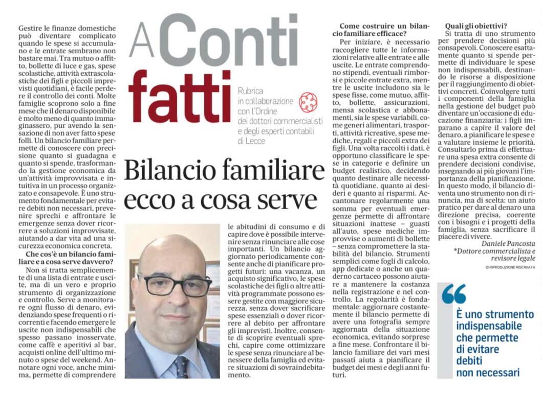Nostro articolo sul Nuovo Quotidiano di Puglia del 2 marzo 2026.