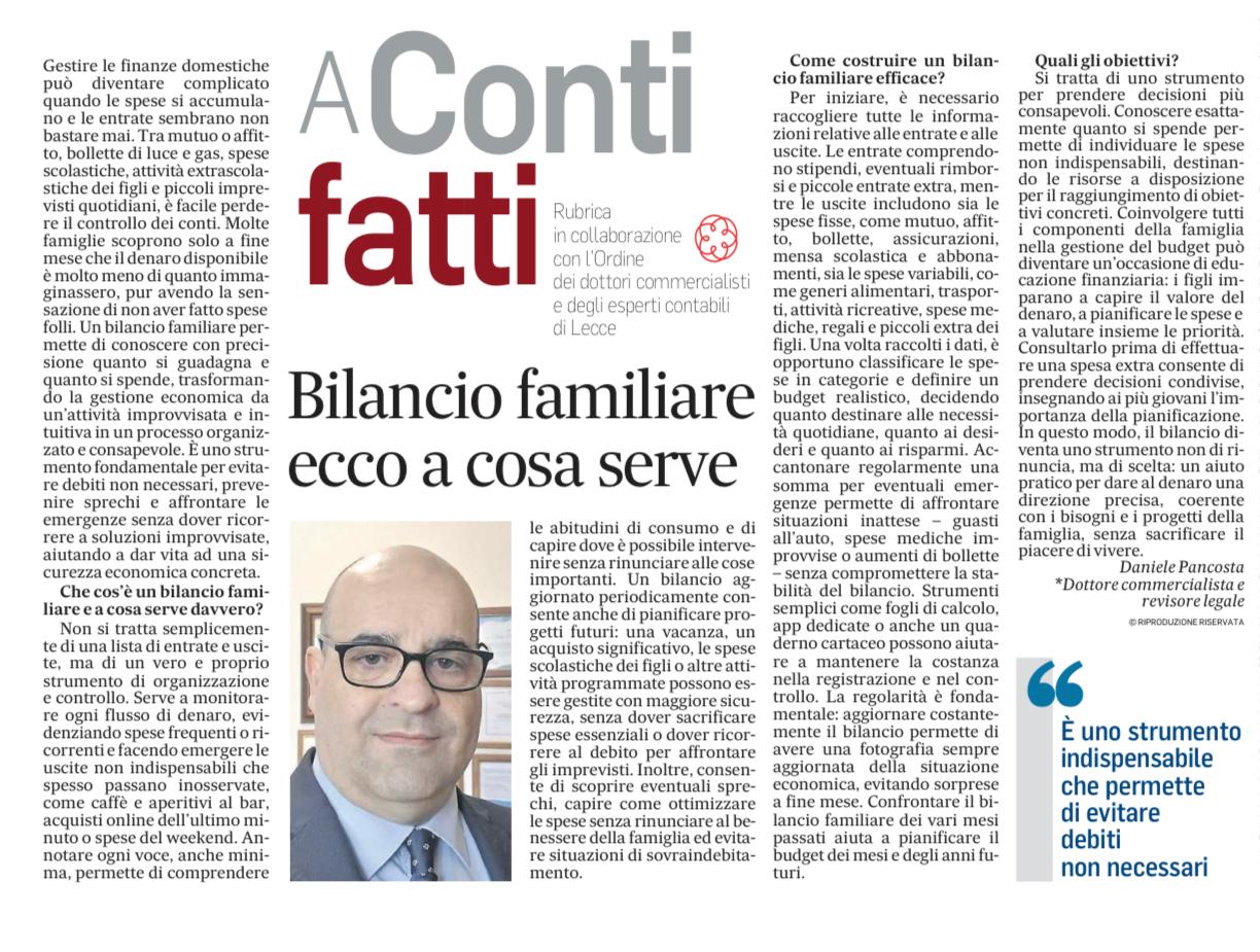 Nostro articolo sul Nuovo Quotidiano di Puglia del 2 marzo 2026.